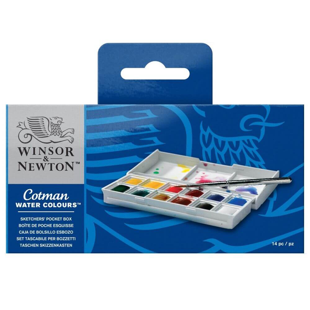 Tinta Aquarela Winsor & Newton Cotman Sketcher's Pocket Box 12 Cores